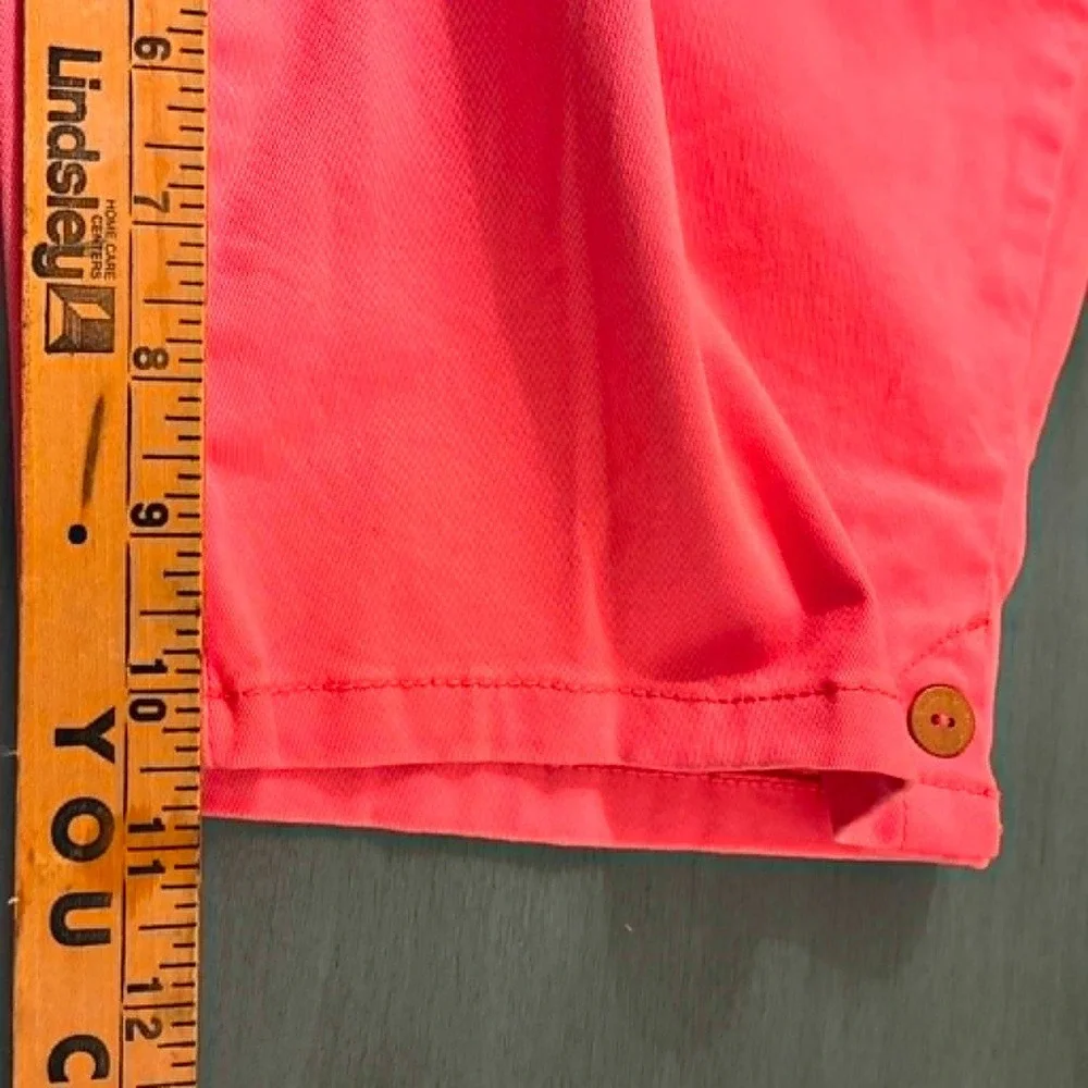 Gloria Vanderbilt Avery Bermuda Shorts Womens 8 Pink Pull On Stretch Coastal